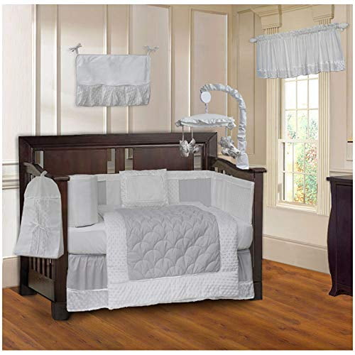 Babyfad Minky White 10 Piece Baby Crib Bedding Set Walmart Canada