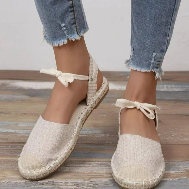 Buy flat espadrilles lace up Best Sale