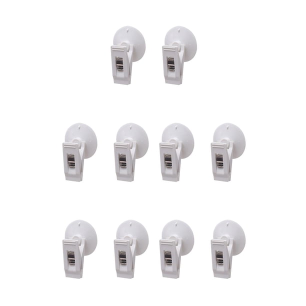 Kenally 2 uds Clips para ventana de coche montados 200G Clips de succión para ventana soportes de ventosa extraíbles para coche, blanco blanco 5piezas