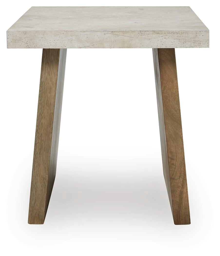 Signature Design By Ashley Brendalhouse Square End Table in Light Brown