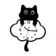 thumbnail image 2 of Reloj de pared con diseño de gato, números arábigos negros, analógico, decorativo, movimiento silencioso. Estilo B, 2 of 9