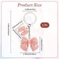 thumbnail image 2 of Pink Keychain Double Keychain Bowknot Bag Charms Handbags Bag Pendant Purse Accessories With Stainless Steel, 2 of 7