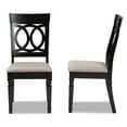 thumbnail image 2 of Baxton Studio Lucie Modern and Contemporary Sand Fabric Upholstered and Espresso Brown Finished Wood 2-Piece Dining Chair Set Set, 2 of 8