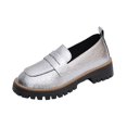 thumbnail image 3 of Willtoo Womens Platform Loafers Round Toe Slip On Casual Dress Shoes Fashion Chunky Lug Sole Walking Shoes for Daily Wear, 3 of 6