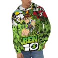 thumbnail image 5 of Ben 10 Men's Hoodie Novelty Pattern Long Sleeve Unisex Pullover Hoodies Casual Hooded Sweatshirt with Pocket, 5 of 8