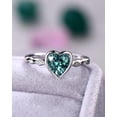 thumbnail image 2 of Alexandrite Heart cut gemstone Proposal Gift ring 925 sterling silver Engagement ring, 2 of 5