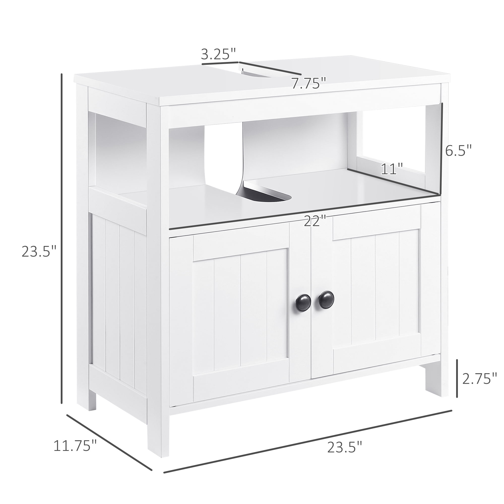 Dropship Pedestal Sink Storage Cabinet, Under Sink Cabinet With Double  Doors, White-AS to Sell Online at a Lower Price