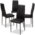 thumbnail image 1 of Baxton Studio Blaise Black Faux Leather Dining Chair (Set of 4), 1 of 5