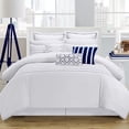 thumbnail image 6 of Chic Home Karlston 9-Piece Embroidered Comforter Set, Queen, White, 6 of 6