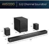 Hisense Barra Audio AX5120G 5.1.2 Canali 420W Con Subwoofer Wireless 180W - Dolby Atmos E DTS:X - HDMI EARC E Bluetooth - 3