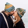thumbnail image 5 of Susaid Coastal Style Garden Villa Print Winter Beanie for Men Women, Lined Beanie Soft Warm Knit Hat Ski Cuffed Cap, 5 of 6