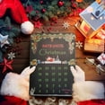 thumbnail image 4 of RUIG Christmas Countdown 25 Days Wreath Advent Calendar, Christmas Countdown Calendar Blackboard Christmas Wish List Double Sided Sign Reusable Wooden Board for Kids, 4 of 9