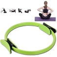 thumbnail image 1 of Green - 1 piece magic yoga ring, Pilates ring, full body toning exercise ring, high resistance exercise ring for posture, strength and flexibility training., 1 of 3