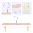 thumbnail image 3 of Unique Bargains Wood Hangers with Pinch Clips for Clothing and Pants 10 Pack Gold, 3 of 6