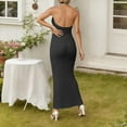 thumbnail image 4 of Elegant Women's Long Bodycon Party Dress Textured Neck Formal Evening Gown For Dinner Party Night Out Spring Summer, 4 of 6