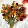 thumbnail image 2 of 5-Pack Artificial Hydrangea Flowers - Pink Realistic Plastic Flower Stems, Handmade Flower Stems for Halloween, Fall Home Decor, DIY Arrangements, Table Decorations, 2 of 5