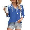 thumbnail image 7 of Elvqul Tops for Women Shirts Pullover 3/4 Sleeve V Neck Comfortable Lightweight Womens Tops Casual, 7 of 7
