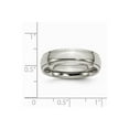 thumbnail image 6 of Grey Titanium Ring Band Wedding Ridged Standard Edge 6mm Polished, 6 of 6