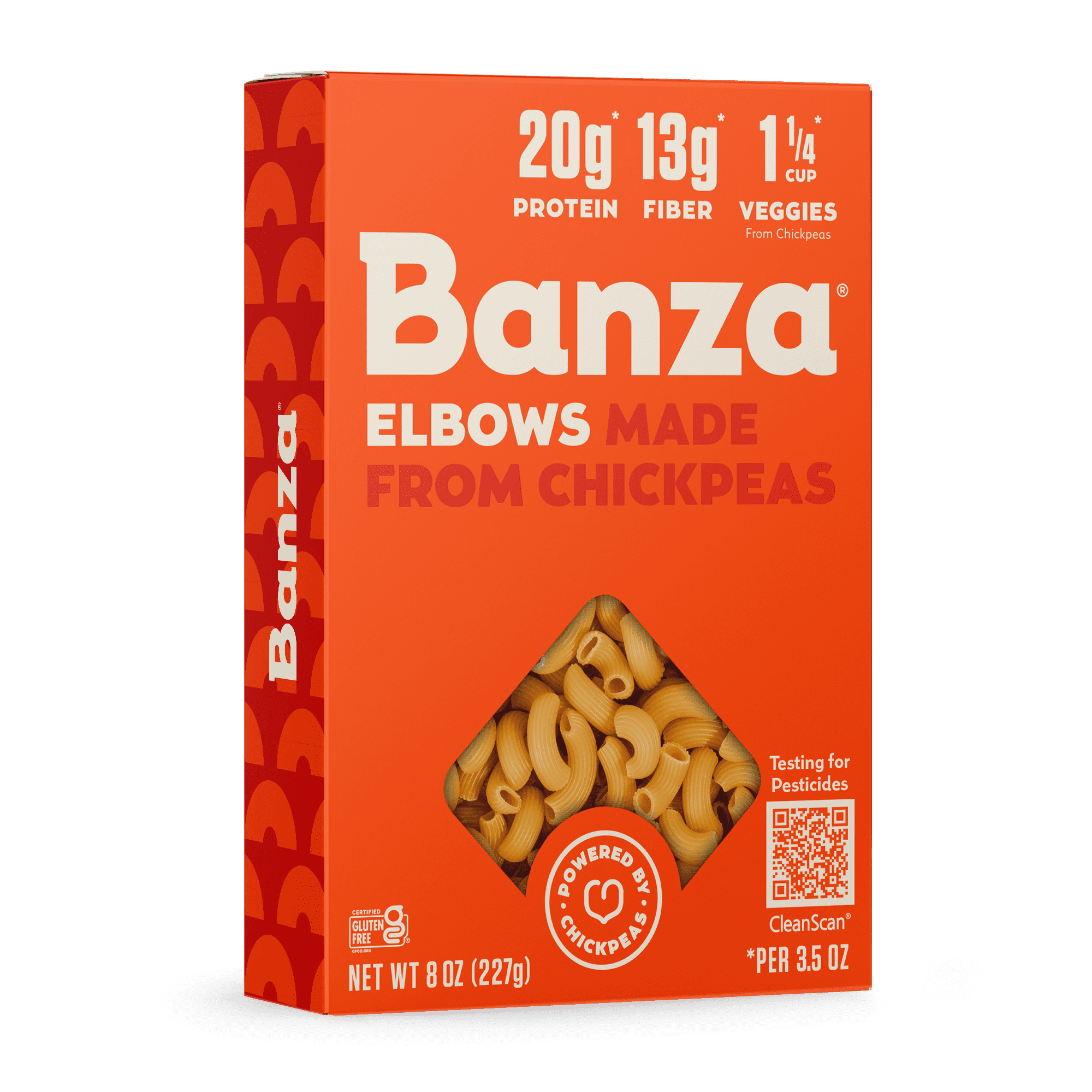 (6 pack) Banza Elbows Pasta from Chickpeas - Gluten Free, High Protein, and Lower Carb Protein Noodles, 8oz