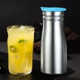 thumbnail image 6 of Fiocias 0.8L Insulated Stainless Steel Coffee Carafe Cold Beverage Pitcher Water Pitcher Blue no handle, 6 of 9