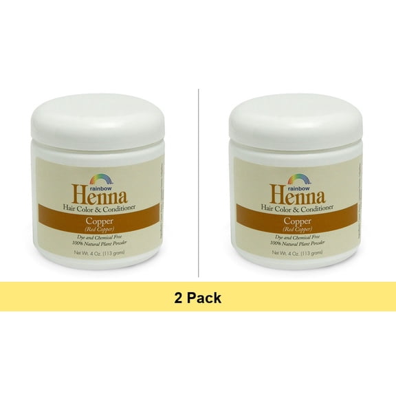 Rainbow Research Henna Hair Color And Conditioner, Copper - 4 Oz - 2 Pack