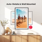 64GB Frameo Digital Picture Frame, TEMASH 15.6 Inch Large Digital Photo Frame WiFi, 1920*1080 FHD IPS Touchscreen Auto Rotate, Easy to Share Photos Videos, Black with White Mat