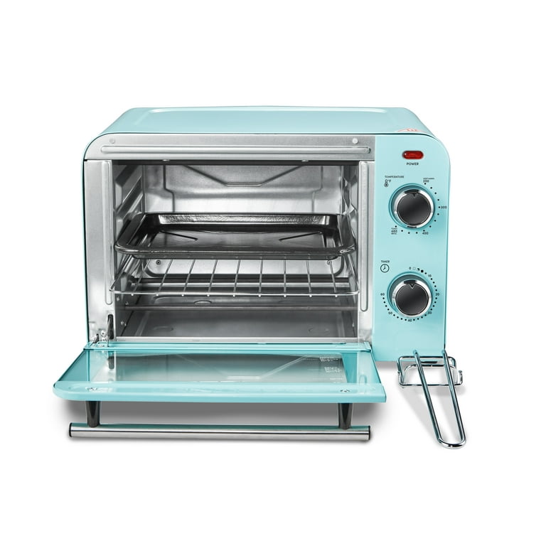 BELLA 4 Slice toaster, Stainless Steel and Aqua