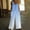 NEW Light Blue, variant on Women's Cotton Linen Ombre Jumpsuits Button Down Sleeveless Casual Jumpers Loose Wide Legs Overalls