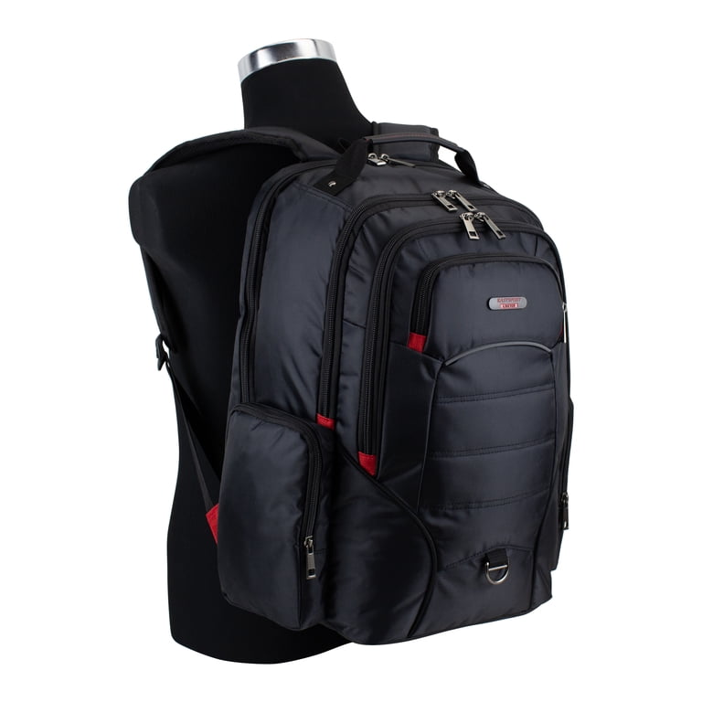 Eastsport Magnus Tech Backpack, 19-Inch, Black and Red photo 3