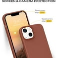 thumbnail image 3 of iPhone 13 Case, Phone Case iPhone 13,Slim Fit Liquid Silicone Soft Gel Rubber Lightweight Microfiber Lining Shockproof Anti-Scratch Protective Phone Cover for iPhone 13 6.1'' 2021,Deep Brown, 3 of 17