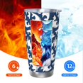 thumbnail image 6 of Logiee Shark Print 20OZ Car Cup with Lid, Stainless Steel Vacuum Insulated Double Wall Travel Tumbler, Durable Insulated Coffee Mug,Thermal Cup with Straw-Straw Three-piece Set, 6 of 8