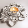 thumbnail image 4 of Pebbuoy Chinese Clear Lotus Candle Holder Faux Crystal Flower Taper Pillar Tealight Candle Candleholder Candlestick Wedding Party Table Centerpiece Decoration, 4 of 7