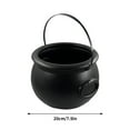 thumbnail image 3 of OAVQHLG3B Plastic Black Cauldron Kettle Halloween Candy Bowl, Large Witch Cauldron Pot Bucket for Halloween Decorations Party Supplies, 3 of 8