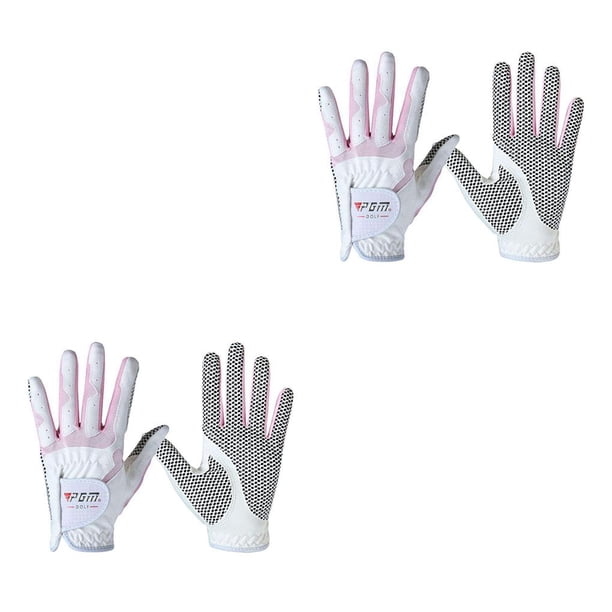Eigraketly Guantes de golf para mujer Diseño antideslizante Gránulos para mano izquierda y derecha Tela de microfibra Transpirable Guantes deportivos Type1 NO1 Eigraketly CBP013776