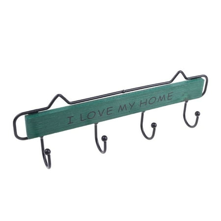 

YESTUNE Wall Mounted Clothes Hanger 4 Hooks Hat Key Holder Laundry Coat Rack Hanging Storage Shelf For Home