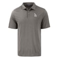 thumbnail image 2 of Men's Cutter & Buck Gray Los Angeles Dodgers Coastline Epic Comfort Eco Recycled Polo, 2 of 3
