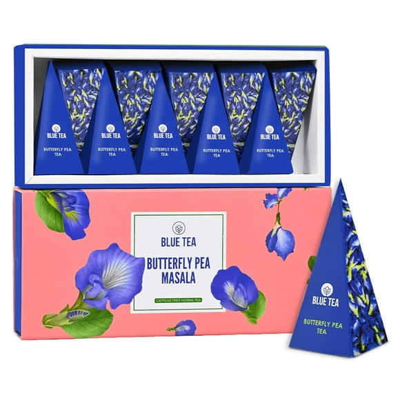 BLUE TEA - Butterfly Pea Chai Masala Tea Gift 10 Tea Bags