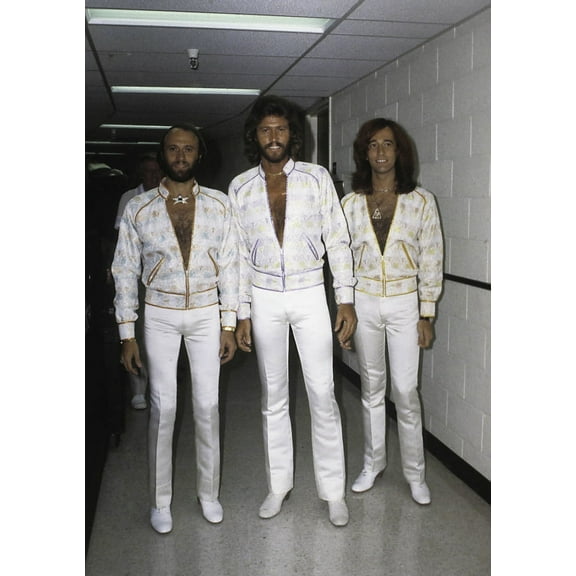 the Bee Gees wearing white costumes Photo Print (8 x 10)