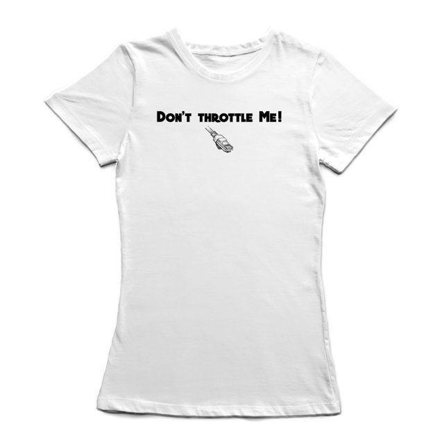 T-shirt Blanc pour Femmes "Don't Growth Me! internet Cable"