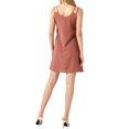 thumbnail image 3 of INSPIRE CHIC vestido de verano casual suelto mini para mujeres y niñas con tirantes de espagueti sin mangas, vestido corto color marrón castaño XL, 3 of 6