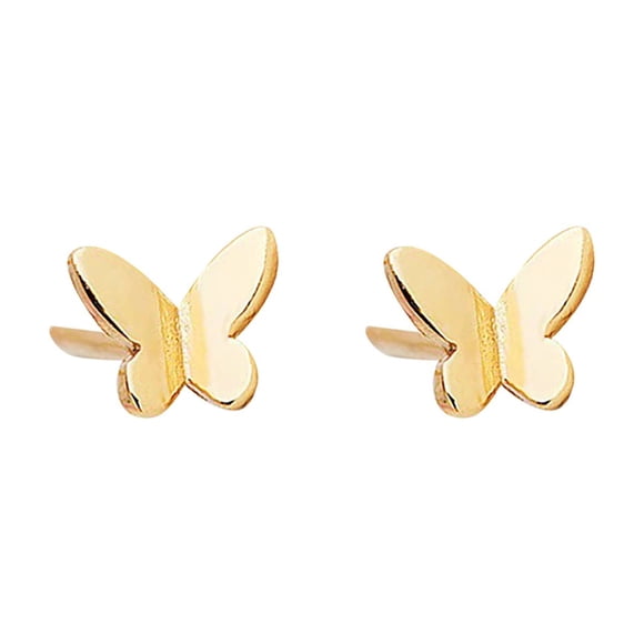 Gold Silvery Bow Earrings For Women Classic Ribbon Bow Stud Earrings Cute Bowknot Earrings Gift