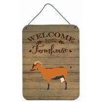 Caroline's Treasures CK6832DS1216 Oberhasli Goat Welcome Wall or Door Hanging Prints, 12x16, multicolor