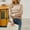 Khaki, variant on Sweaters for Women Crewneck Long Sleeve Pullover Graphic Chic Stitch Style Sweater Pullover Jumper Tops