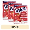 (3 pack) Welch's Fruit 'N Yogurt Strawberry Soft Fruit Snacks, .7 oz, 20 Count