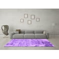 thumbnail image 3 of Ahgly Company Indoor Round Oriental Purple Industrial Area Rugs, 6' Round, 3 of 4