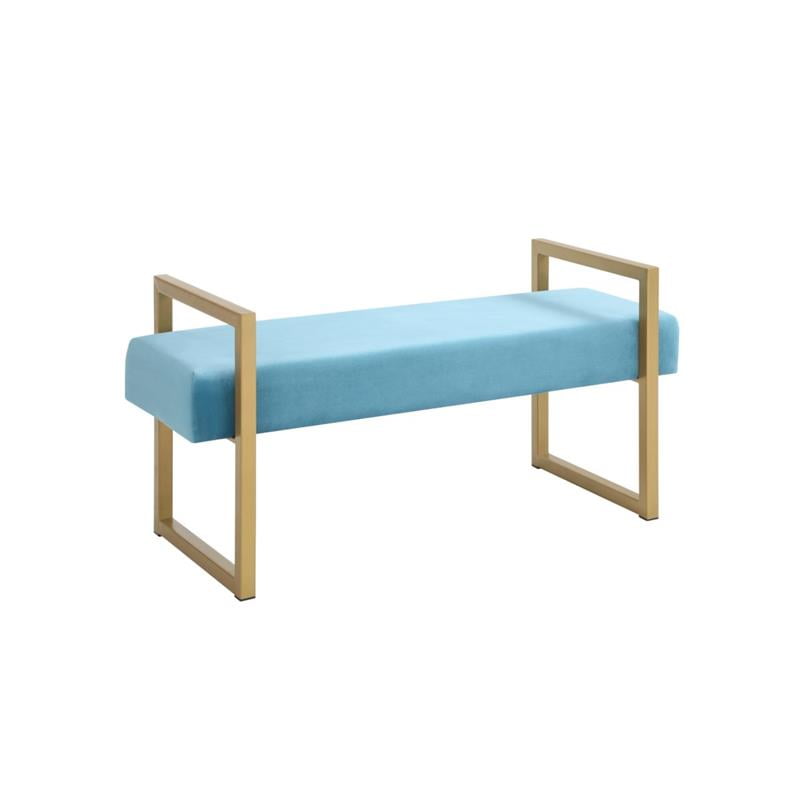 Hodedah Blue Velvet Vanity Bench Walmart Canada