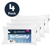 Serta So Comfy Bed Pillow, King, 4 Pack