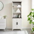 thumbnail image 3 of 70.87 Tall Bathroom Storage Cabinet, Farmhouse Storage Cabinet with 2 Barn Doors and Adjustable Shelves, Bathroom Organizer for Living Room, Entryway, Kitchen (Antique White), 3 of 14
