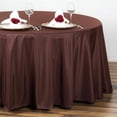 thumbnail image 2 of BalsaCircle 108" Round Polyester Tablecloth Wedding Table Linens Chocolate Brown, 2 of 7