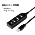 thumbnail image 2 of Naierhg Portable 4 Ports USB 2.0 Super Speed 480Mbps Hub Splitter Adapter White, 2 of 7